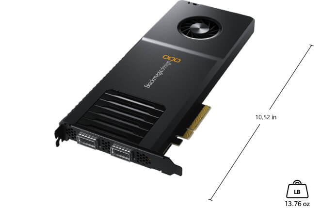 Blackmagic DeckLink IP 100G weight and dimensions