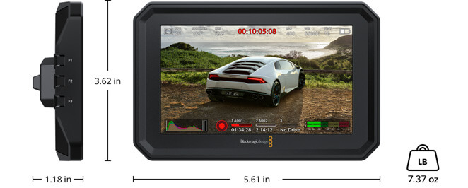 Blackmagic PYXIS Monitor weight and dimensions