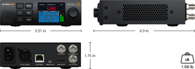 Blackmagic Streaming Decoder 4K weight and dimensions